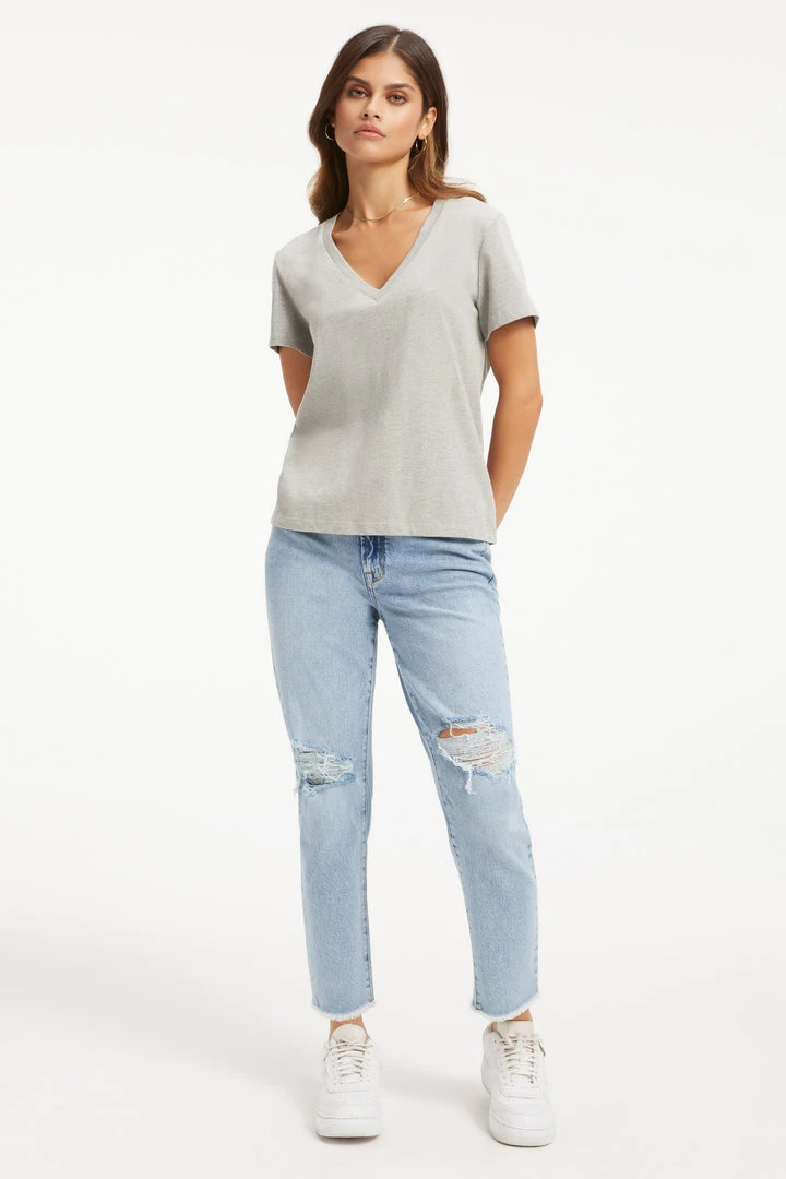 Brand new 🥰 GOOD AMERICAN CLASSIC V-NECK | HEATHER GREY001 ✨ 2 GOOD AMERICAN CLASSIC V-NECK | HEATHER GREY001