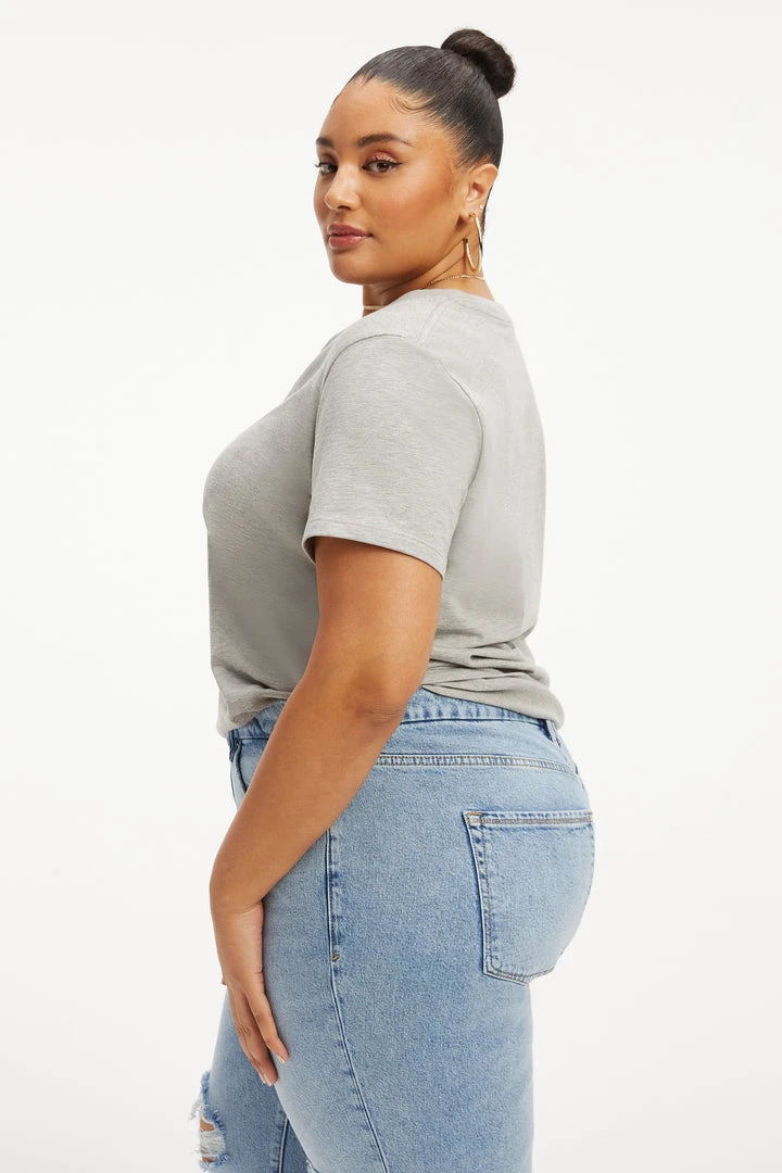 Brand new 🥰 GOOD AMERICAN CLASSIC V-NECK | HEATHER GREY001 ✨ 9 GOOD AMERICAN CLASSIC V-NECK | HEATHER GREY001