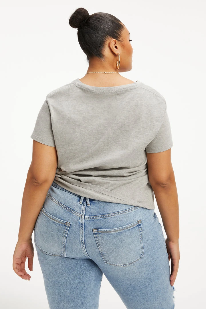 Brand new 🥰 GOOD AMERICAN CLASSIC V-NECK | HEATHER GREY001 ✨ 10 GOOD AMERICAN CLASSIC V-NECK | HEATHER GREY001