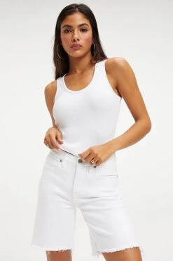 Coupon ✔️ GOOD AMERICAN Tees & Tops FITTED SCOOP NECK TANK | WHITE001 ⭐ 18 GOOD AMERICAN Tees & Tops FITTED SCOOP NECK TANK | WHITE001