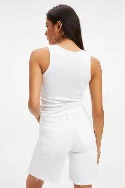 Coupon ✔️ GOOD AMERICAN Tees & Tops FITTED SCOOP NECK TANK | WHITE001 ⭐ 20 GOOD AMERICAN Tees & Tops FITTED SCOOP NECK TANK | WHITE001