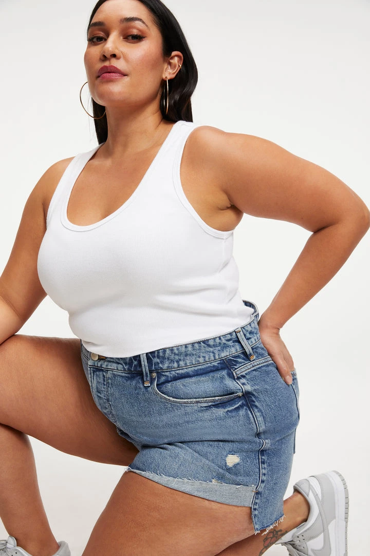 Coupon ✔️ GOOD AMERICAN Tees & Tops FITTED SCOOP NECK TANK | WHITE001 ⭐ 5 GOOD AMERICAN Tees & Tops FITTED SCOOP NECK TANK | WHITE001