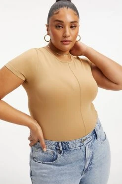 Best reviews of ⌛ GOOD AMERICAN SO SOFT SCULPTED TEE | PECAN001 Tees & Tops ⌛ 16 GOOD AMERICAN SO SOFT SCULPTED TEE | PECAN001 Tees & Tops