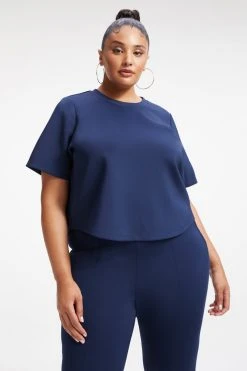 GOOD AMERICAN SCUBA TEE | NAVY001 Tops