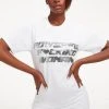 GOOD AMERICAN POWERFUL F*CKING WOMAN TEE | SILVER FOIL001