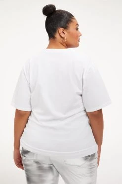 GOOD AMERICAN POWERFUL F*CKING WOMAN TEE | SILVER FOIL001