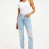 GOOD AMERICAN GOOD VINTAGE CHEWED HEM | INDIGO115