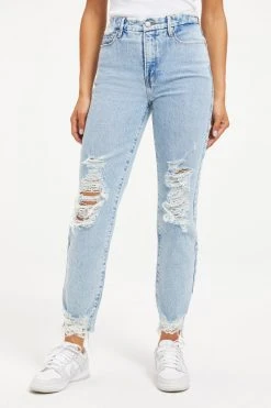 GOOD AMERICAN GOOD VINTAGE CHEWED HEM | INDIGO115