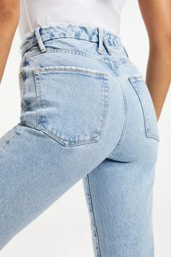 GOOD AMERICAN GOOD VINTAGE CHEWED HEM | INDIGO115