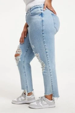 GOOD AMERICAN GOOD VINTAGE CHEWED HEM | INDIGO115