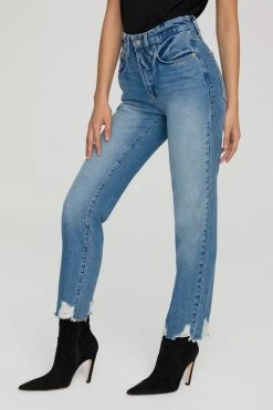 Discount ⭐ GOOD AMERICAN High Waisted GOOD VINTAGE JAGGED HEM | BLUE641 ✔️ 24 GOOD AMERICAN High Waisted GOOD VINTAGE JAGGED HEM | BLUE641