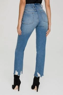 Discount ⭐ GOOD AMERICAN High Waisted GOOD VINTAGE JAGGED HEM | BLUE641 ✔️ 25 GOOD AMERICAN High Waisted GOOD VINTAGE JAGGED HEM | BLUE641