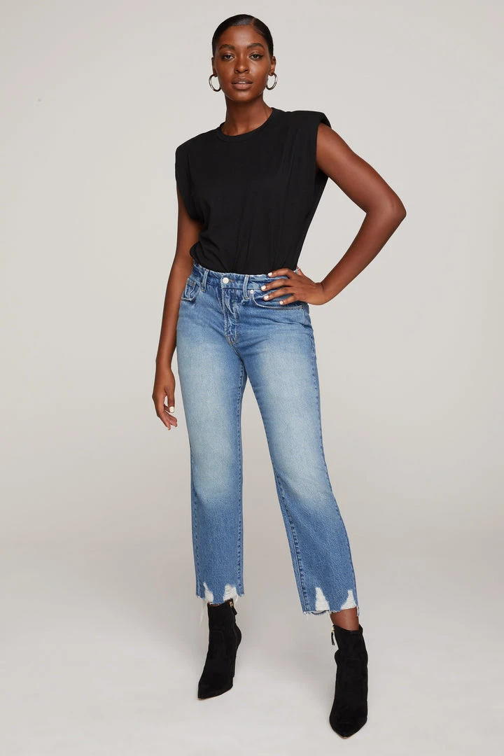 Discount ⭐ GOOD AMERICAN High Waisted GOOD VINTAGE JAGGED HEM | BLUE641 ✔️ 8 GOOD AMERICAN High Waisted GOOD VINTAGE JAGGED HEM | BLUE641