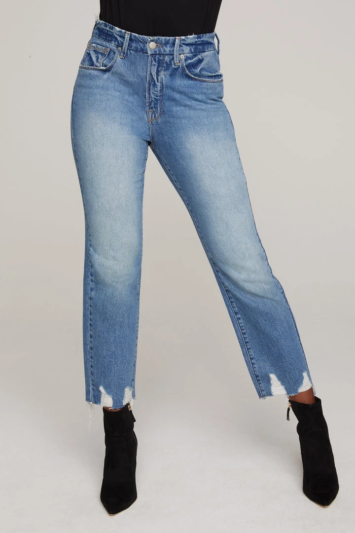 Discount ⭐ GOOD AMERICAN High Waisted GOOD VINTAGE JAGGED HEM | BLUE641 ✔️ 9 GOOD AMERICAN High Waisted GOOD VINTAGE JAGGED HEM | BLUE641