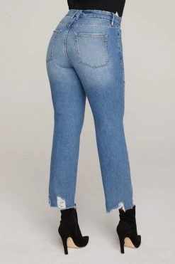 Discount ⭐ GOOD AMERICAN High Waisted GOOD VINTAGE JAGGED HEM | BLUE641 ✔️ 32 GOOD AMERICAN High Waisted GOOD VINTAGE JAGGED HEM | BLUE641