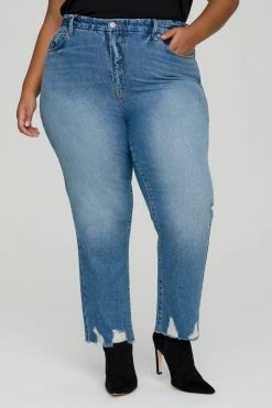 Discount ⭐ GOOD AMERICAN High Waisted GOOD VINTAGE JAGGED HEM | BLUE641 ✔️ 37 GOOD AMERICAN High Waisted GOOD VINTAGE JAGGED HEM | BLUE641