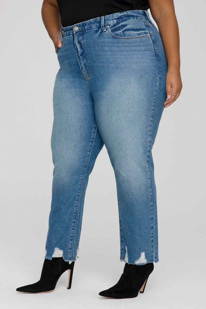 Discount ⭐ GOOD AMERICAN High Waisted GOOD VINTAGE JAGGED HEM | BLUE641 ✔️ 17 GOOD AMERICAN High Waisted GOOD VINTAGE JAGGED HEM | BLUE641