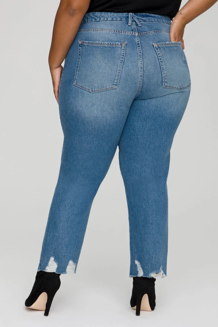 Discount ⭐ GOOD AMERICAN High Waisted GOOD VINTAGE JAGGED HEM | BLUE641 ✔️ 18 GOOD AMERICAN High Waisted GOOD VINTAGE JAGGED HEM | BLUE641