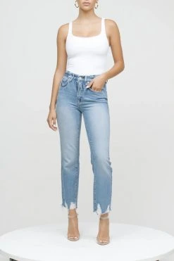 Discount ⭐ GOOD AMERICAN High Waisted GOOD VINTAGE JAGGED HEM | BLUE641 ✔️ 43 GOOD AMERICAN High Waisted GOOD VINTAGE JAGGED HEM | BLUE641