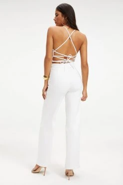 GOOD AMERICAN VACAY JUMPSUIT | WHITE001