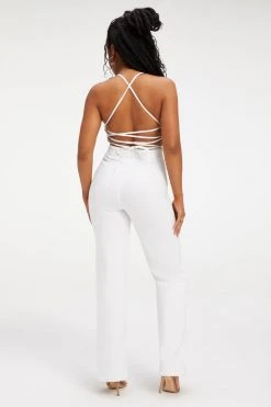 GOOD AMERICAN VACAY JUMPSUIT | WHITE001