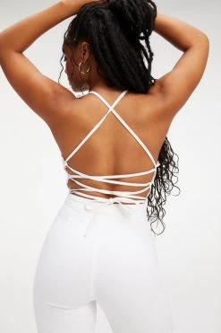 GOOD AMERICAN VACAY JUMPSUIT | WHITE001