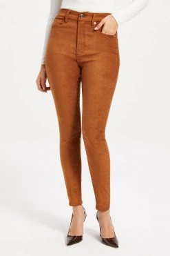 GOOD AMERICAN GOOD WAIST SUEDE-LIKE | TOBACCO01