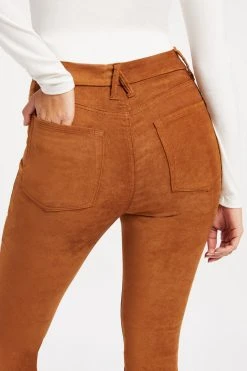 GOOD AMERICAN GOOD WAIST SUEDE-LIKE | TOBACCO01