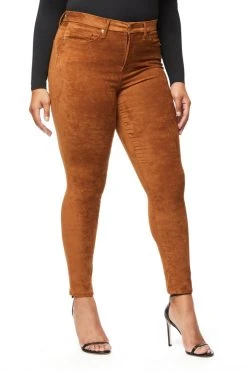 GOOD AMERICAN GOOD WAIST SUEDE-LIKE | TOBACCO01