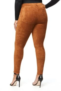 GOOD AMERICAN GOOD WAIST SUEDE-LIKE | TOBACCO01