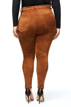 GOOD AMERICAN GOOD WAIST SUEDE-LIKE | TOBACCO01