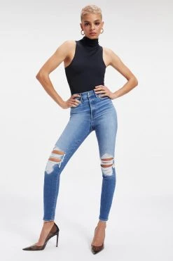 Promo 😍 GOOD AMERICAN GOOD WAIST | INDIGO016 High Waisted 🔔 18 GOOD AMERICAN GOOD WAIST | INDIGO016 High Waisted