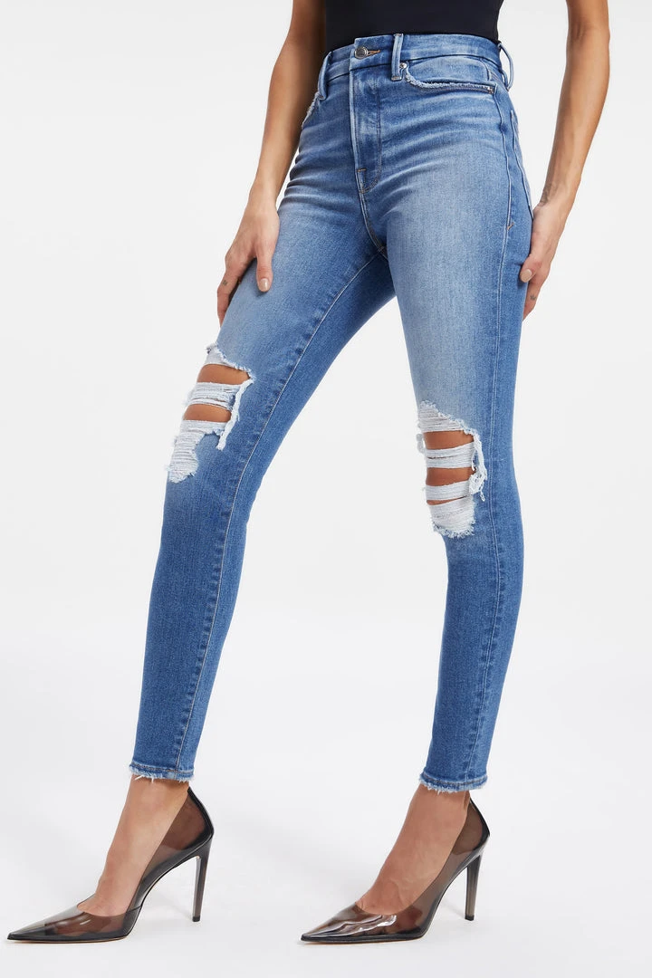 Promo 😍 GOOD AMERICAN GOOD WAIST | INDIGO016 High Waisted 🔔 9 GOOD AMERICAN GOOD WAIST | INDIGO016 High Waisted