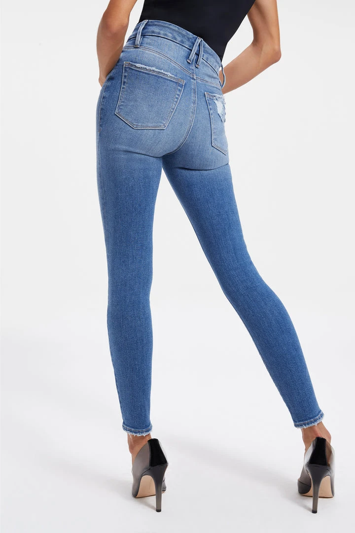 Promo 😍 GOOD AMERICAN GOOD WAIST | INDIGO016 High Waisted 🔔 10 GOOD AMERICAN GOOD WAIST | INDIGO016 High Waisted