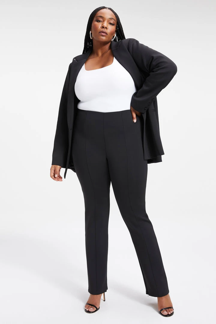 Budget 🔥 GOOD AMERICAN Leggings & Pants GOOD WAIST FLARE SCUBA PANT | BLACK001 🥰 7 GOOD AMERICAN Leggings & Pants GOOD WAIST FLARE SCUBA PANT | BLACK001