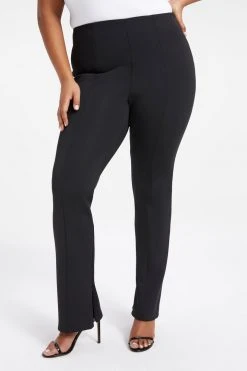 Budget 🔥 GOOD AMERICAN Leggings & Pants GOOD WAIST FLARE SCUBA PANT | BLACK001 🥰 21 GOOD AMERICAN Leggings & Pants GOOD WAIST FLARE SCUBA PANT | BLACK001