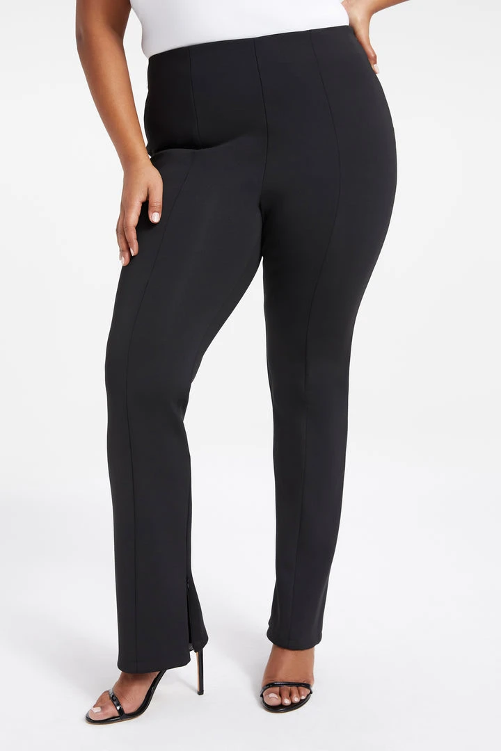Budget 🔥 GOOD AMERICAN Leggings & Pants GOOD WAIST FLARE SCUBA PANT | BLACK001 🥰 9 GOOD AMERICAN Leggings & Pants GOOD WAIST FLARE SCUBA PANT | BLACK001