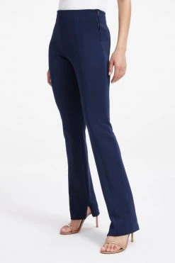 GOOD AMERICAN GOOD WAIST FLARE SCUBA PANT | NAVY001 Leggings & Pants