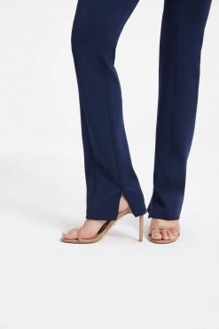 GOOD AMERICAN GOOD WAIST FLARE SCUBA PANT | NAVY001 Leggings & Pants