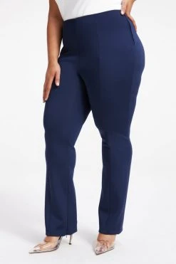 GOOD AMERICAN GOOD WAIST FLARE SCUBA PANT | NAVY001 Leggings & Pants