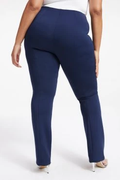 GOOD AMERICAN GOOD WAIST FLARE SCUBA PANT | NAVY001 Leggings & Pants