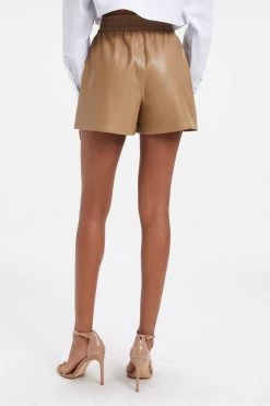 GOOD AMERICAN BETTER THAN LEATHER SHORT | WARM CARAMEL003 Shorts & Skirts