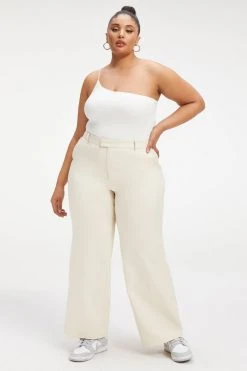 GOOD AMERICAN Leggings & Pants THE BOSS TROUSERS 2.0 | BONE001