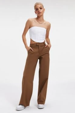 GOOD AMERICAN THE BOSS TROUSERS 2.0 | SEPIA001