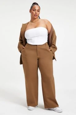 GOOD AMERICAN THE BOSS TROUSERS 2.0 | SEPIA001