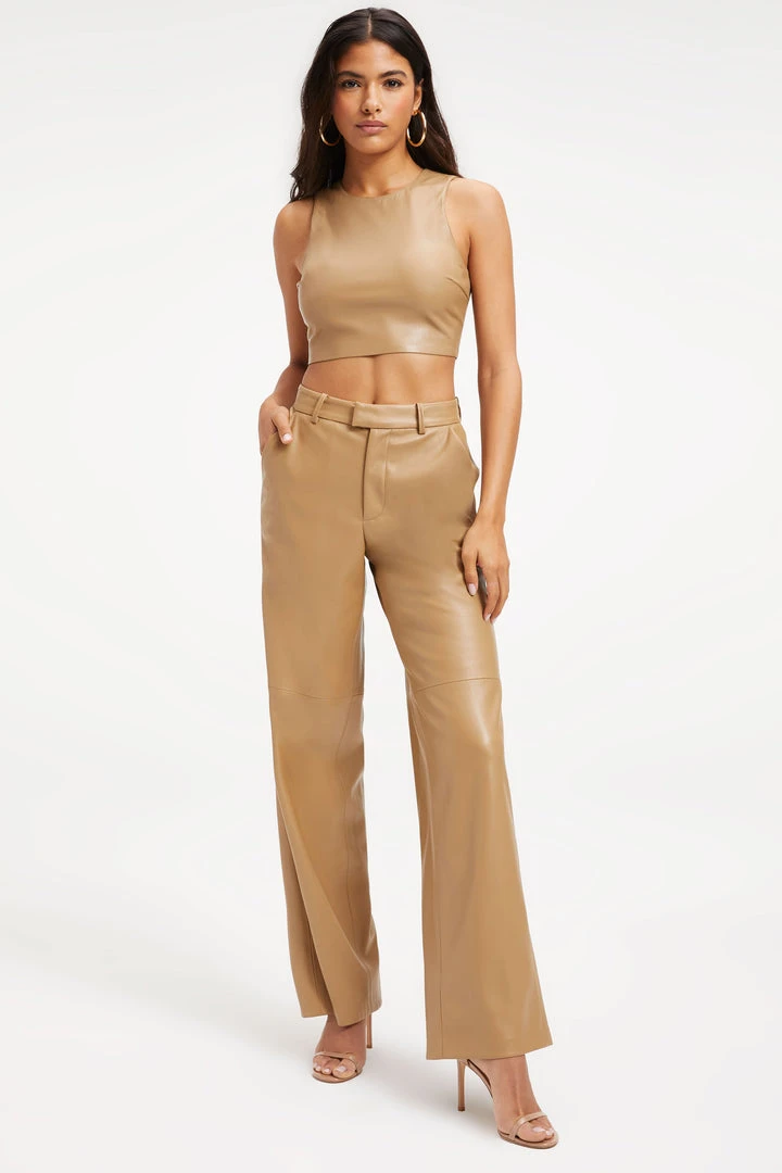 Top 10 ✨ GOOD AMERICAN LEATHER TROUSER | WARM CARAMEL003 🌟 1 GOOD AMERICAN LEATHER TROUSER | WARM CARAMEL003