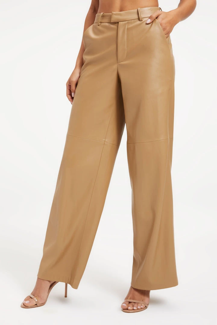 Top 10 ✨ GOOD AMERICAN LEATHER TROUSER | WARM CARAMEL003 🌟 2 GOOD AMERICAN LEATHER TROUSER | WARM CARAMEL003