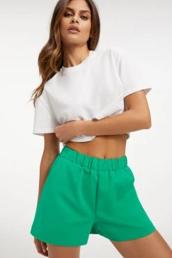 GOOD AMERICAN THE WEEKEND SHORT | SUMMER GREEN002 Shorts & Skirts