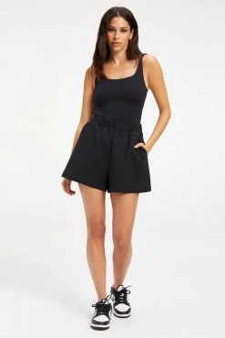 GOOD AMERICAN THE WEEKEND SHORT | BLACK001