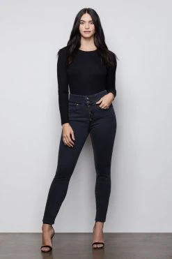 Flash Sale ⌛ GA-SALE High Waisted GOOD WAIST BUTTON FLY | BLACK001 🤩 23 GA-SALE High Waisted GOOD WAIST BUTTON FLY | BLACK001